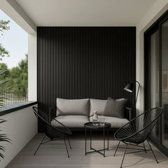 Black PVC Exterior Wall Panels (290cm)– Weatherproof Outdoor & Garden Wall Cladding UK (2 Pcs)