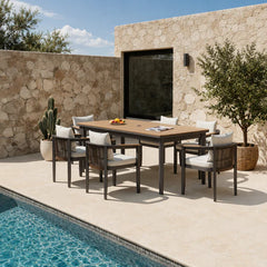 Hemera 6 Seater Aluminium Garden Dining Set