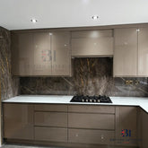 Black and gold marble PVC kitchen panel