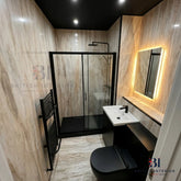 Cream PVC wall panel for shower areas