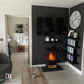 Dark Grey acoustic feature wall panel