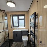 Dark Oak waterproof bathroom wall panel