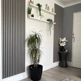 Grey Oak wood veneer acoustic wall panel
