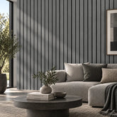 Light Grey wide slat wall panel 60cm wide 240cm high