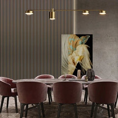 Metallic Brown acoustic slatted wall panel