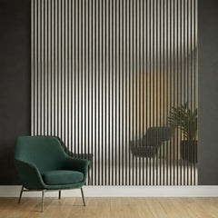 Full view of 60 × 240cm Metallic Dark Grey wall panel