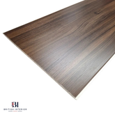 Walnut flat WPC wall panel with wood-effect finish