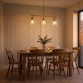 White acoustic slat wall panel for a modern living room