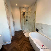 White Marble waterproof bathroom wall panel