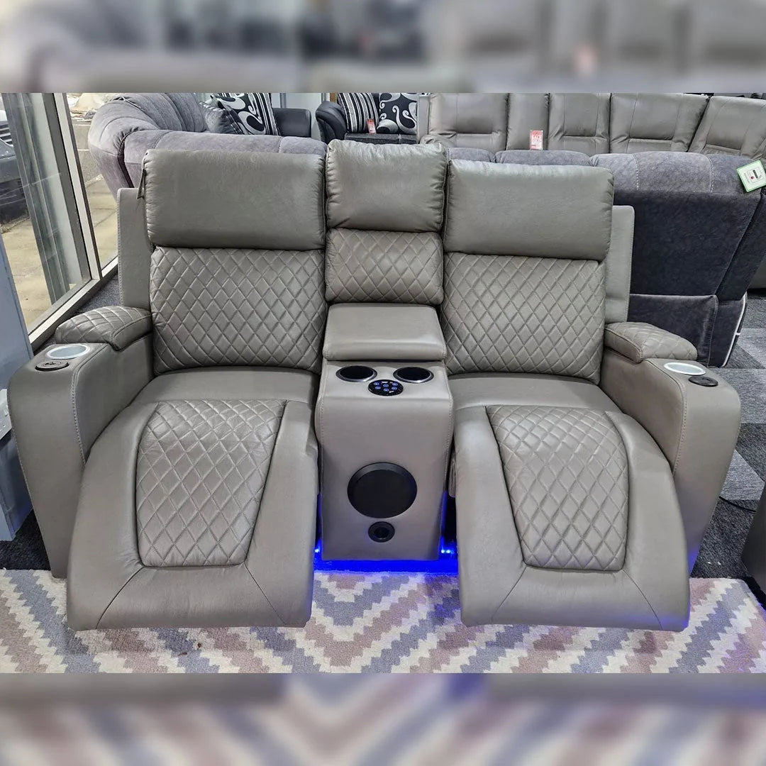2 leather electric recliner sofa for modern living room