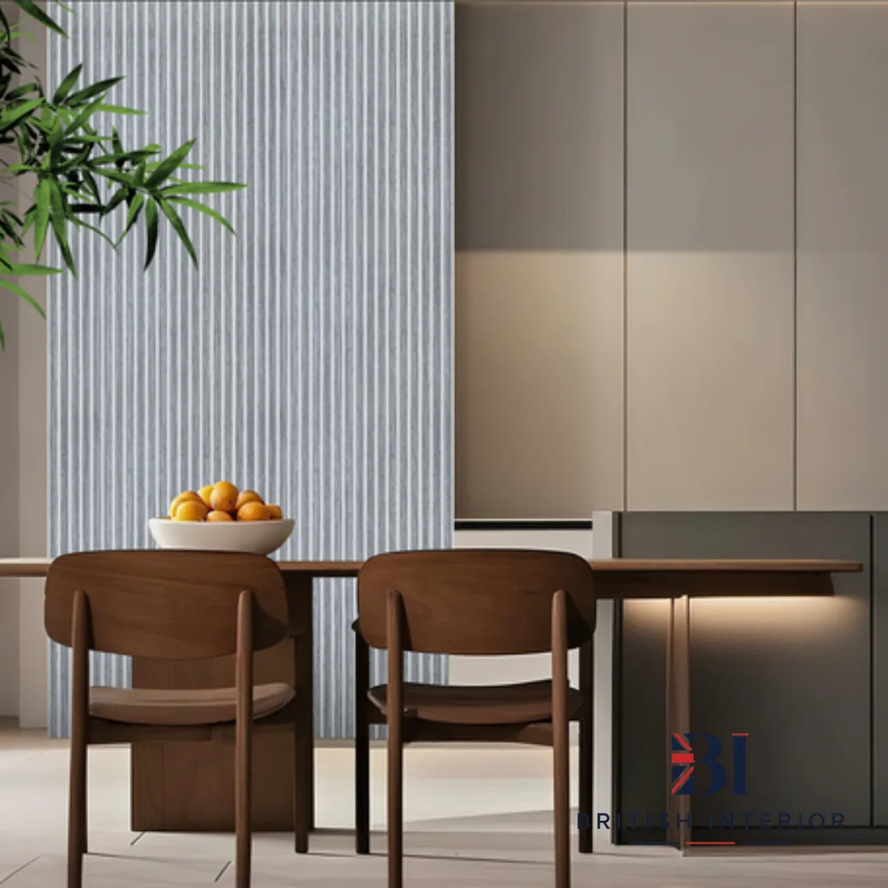 Grey Oak acoustic wall panel for home office