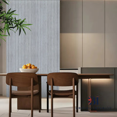Grey Oak acoustic wall panel for home office