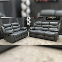 3+2 bonded leather recliner sofa set for living room