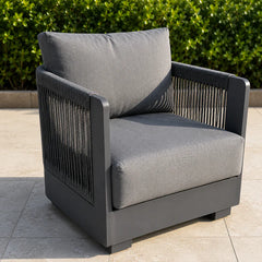 Ares Onyx 5 Seater Garden Lounge Set – Aluminium Outdoor Sofa Set UK