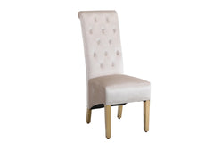 Sofia Cream Gold Marble Dining Table & Sofia Cream Gold Chairs – Premium Marble Dining Set