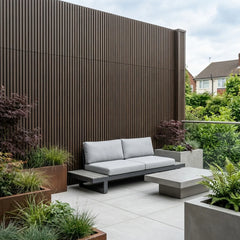 Dark brown composite wall cladding panel available in 290cm length