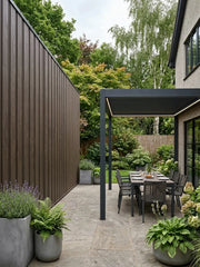 Dark Brown Exterior Composite Wall Panels 290cm – Interlocking Outdoor Cladding, Pack of 6