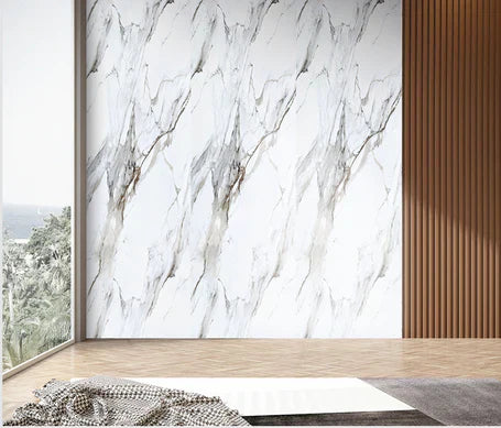 White Marble PVC Wall Panels– Waterproof Panels for Bathroom & Kitchen