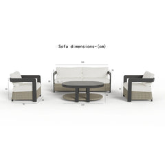 Selene 5 Seater Garden Lounge Set – Luxury Wicker Outdoor Sofa Set UK
