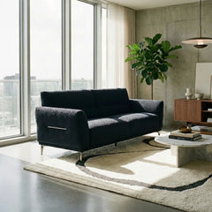Albany black 4-seater sofa with matching cushions