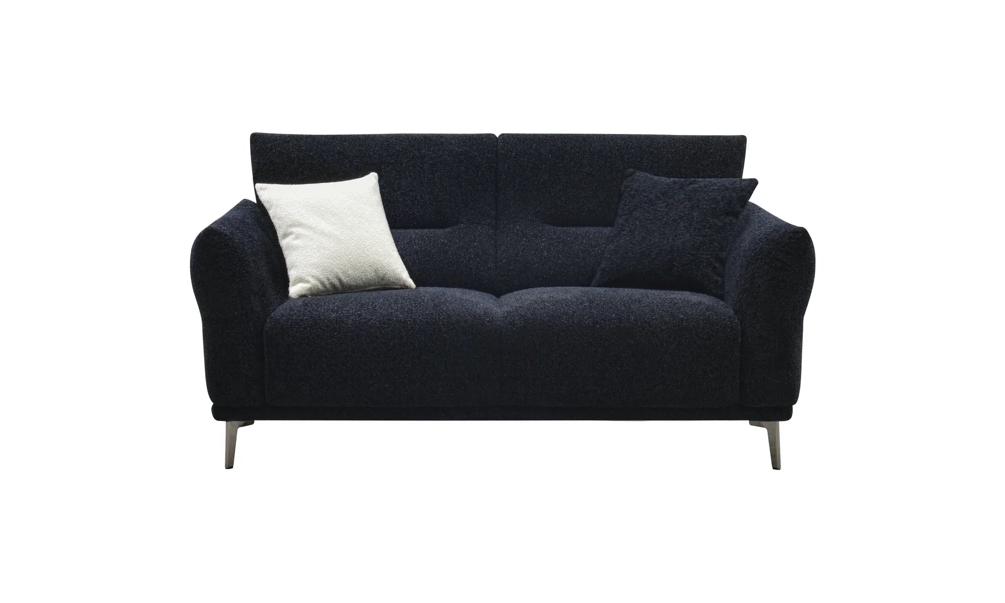 Albany black 2-seater bouclé sofa