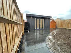 Ash Grey WPC wall cladding used for a Exterior application