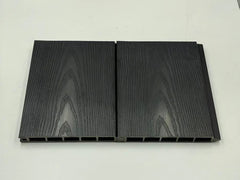 Interlocking black composite fence panel system
