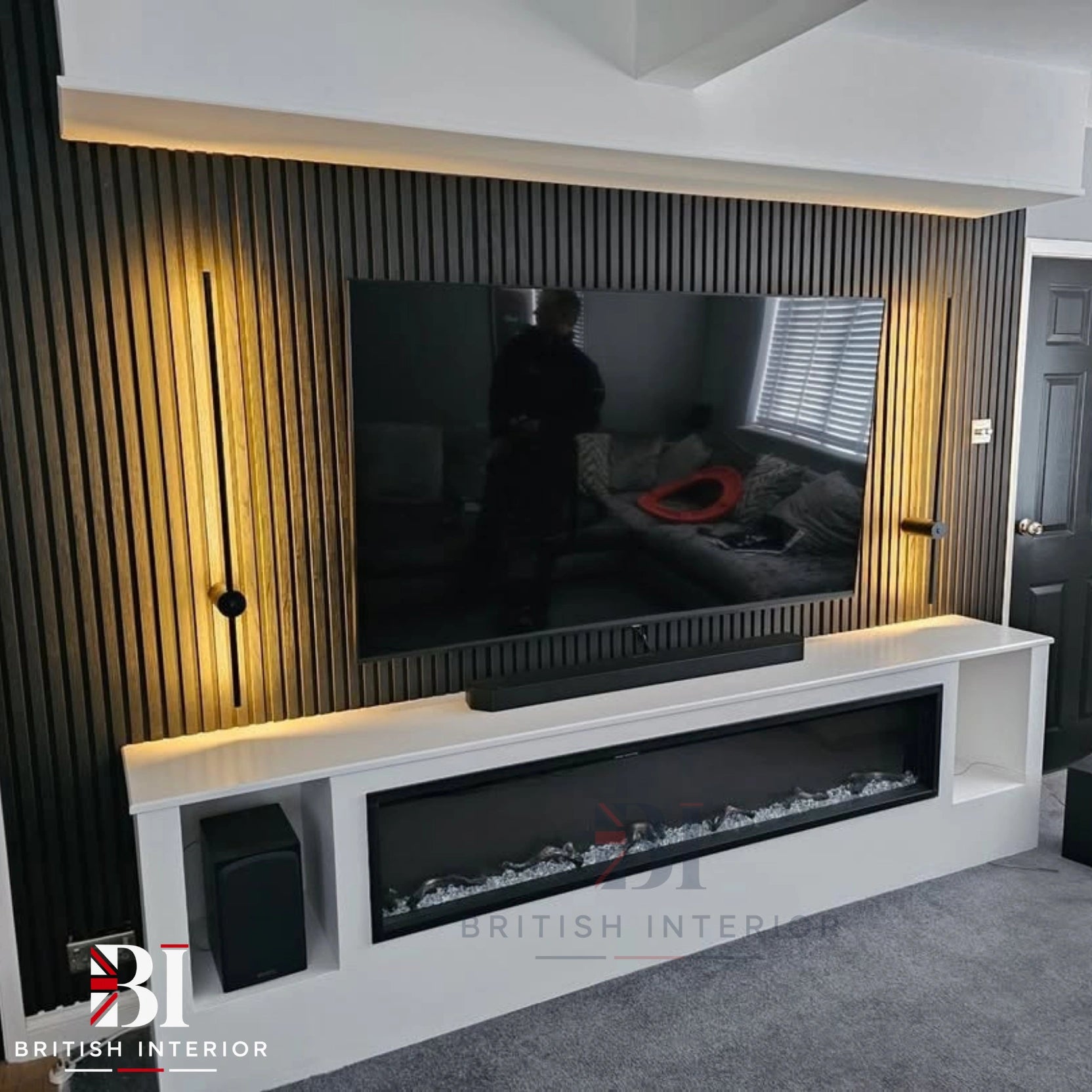 Black HDF acoustic wall panel