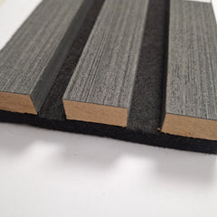 Black Oak real 3 sided wood veneer acoustic panel detail