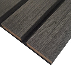 Black Oak three-sided veneer slat detail