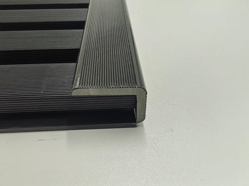 Black WPC wall panel end trim