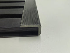 Black WPC wall panel end trim