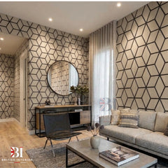 Natural Oak block-pattern acoustic wall panel