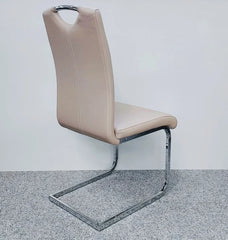 Upholstered Milan dining chair designed to complement the cappuccino extending dining table
