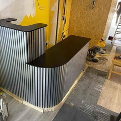 Waterproof chrome black WPC wall panels for modern interiors