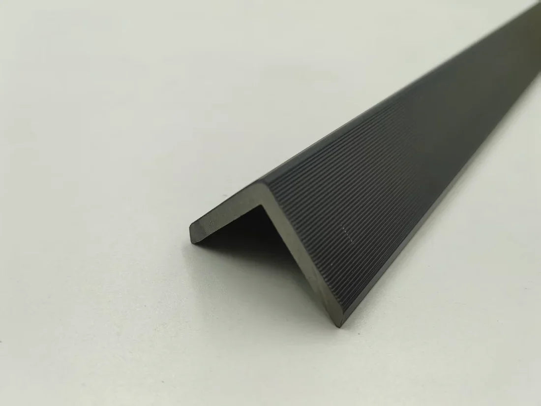 black 290cm composite end trim in matching with cladding panels