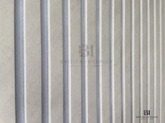 close-up concrete effect acoustic wall panel detail