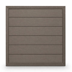 Locking feature of dark brown composite fence panels