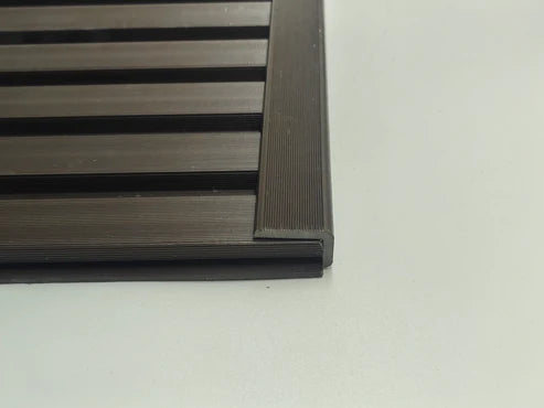 dark brown Composite WPC wall panel end trim for outdoor cladding