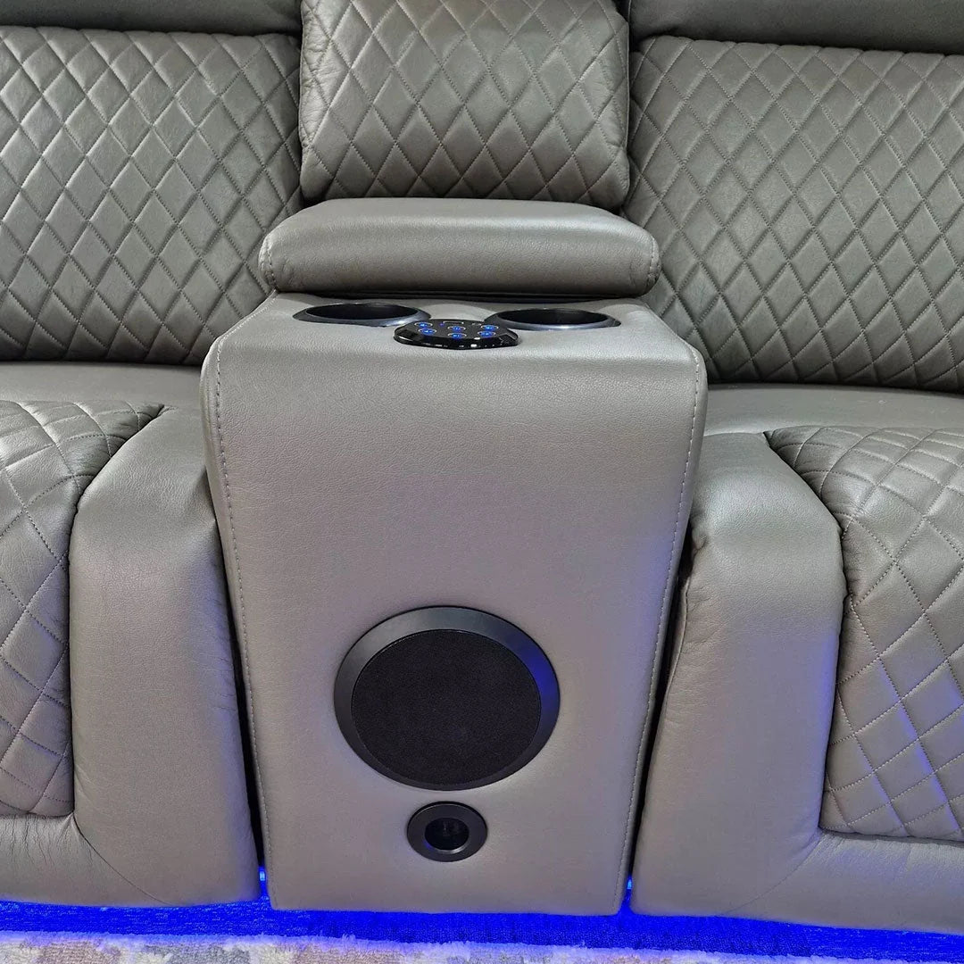 Electric recliner sofa with built-in Bluetooth speakers