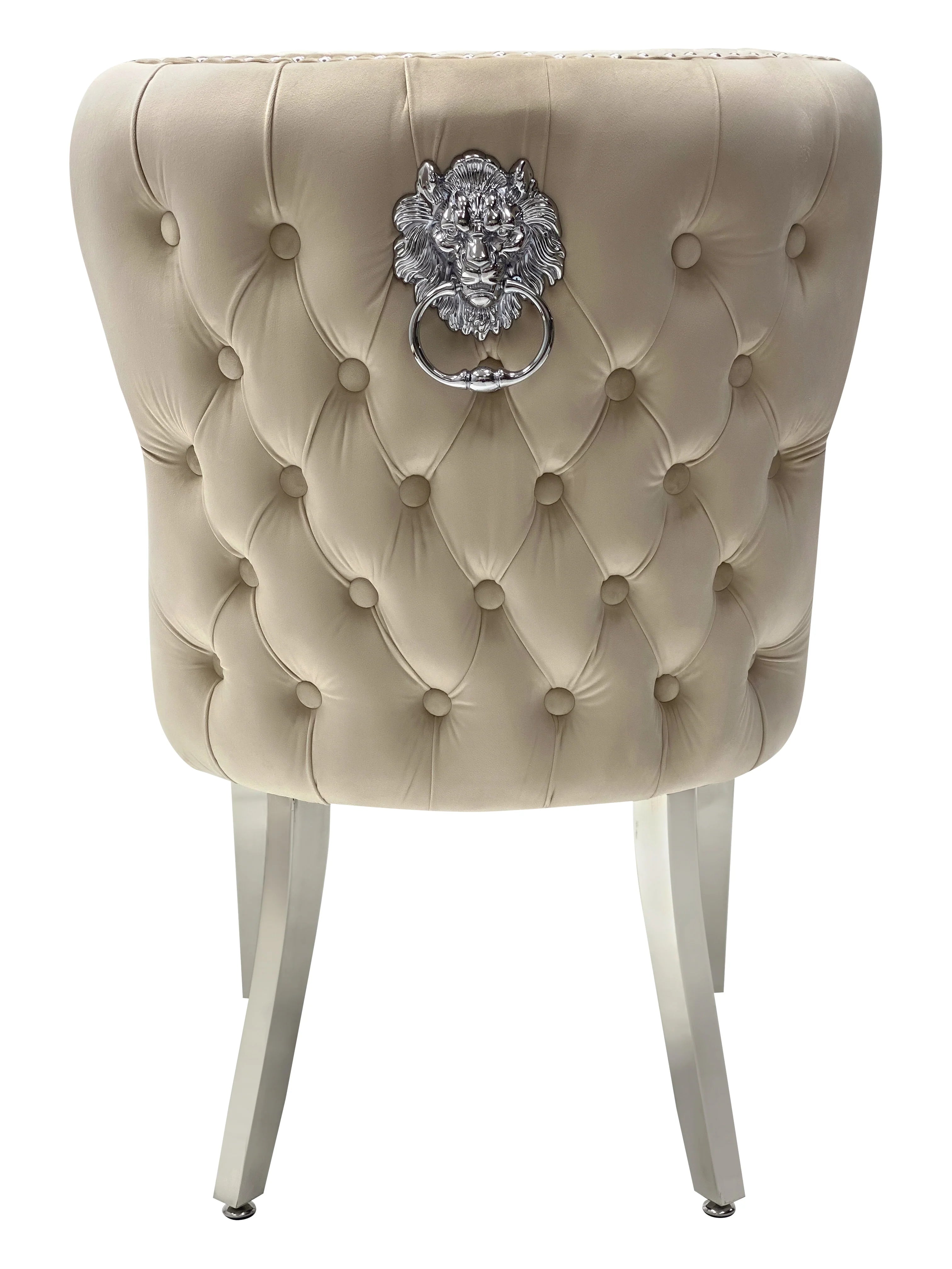 Premium cream marble dining table with upholstered Valentino chairs, ideal for Newcastle family homes hosting festive dinners and special occasions.
