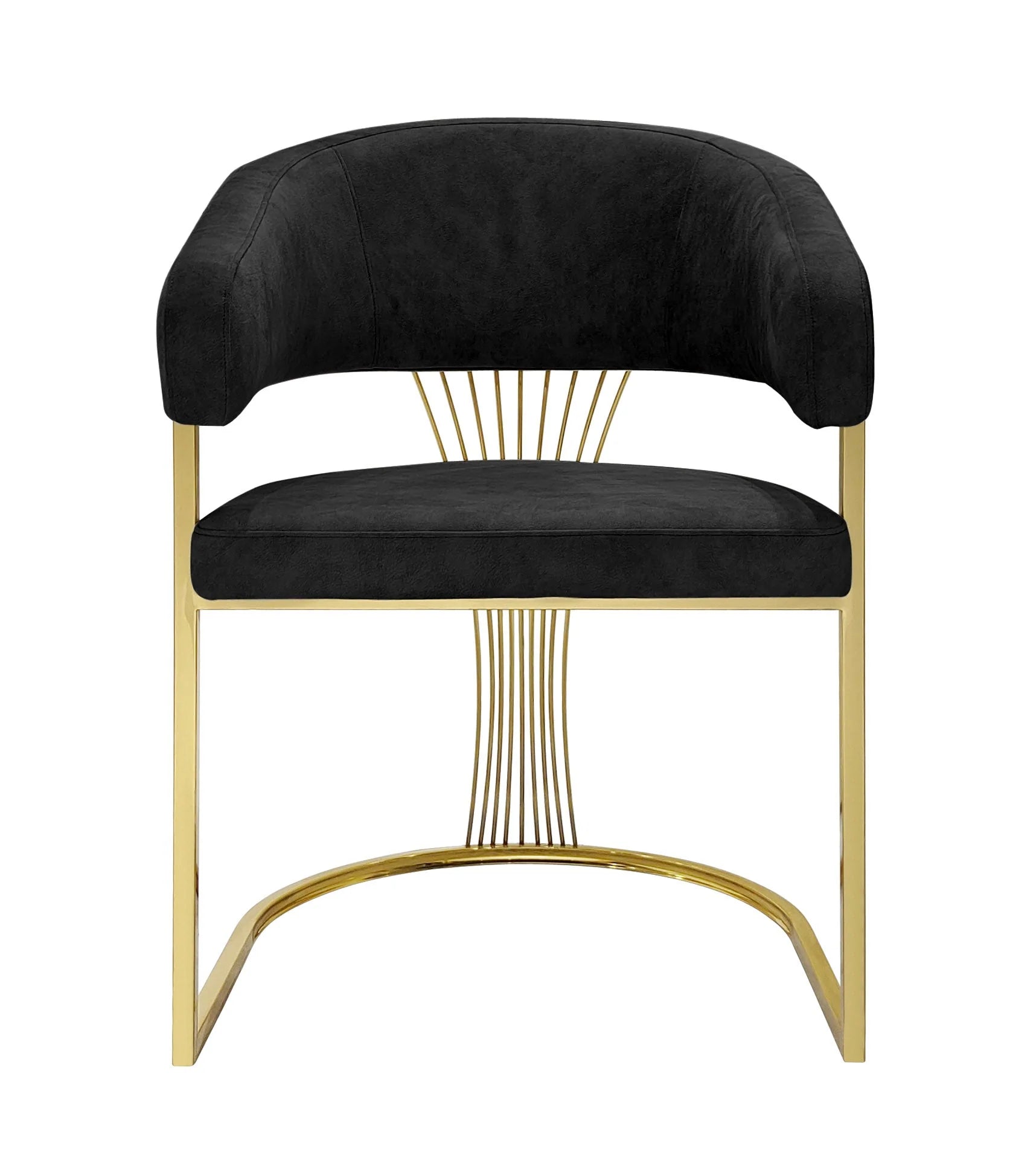 Elina cream and gold dining suite with high-gloss polished marble and upholstered Porado seating, bringing sophisticated modern luxury to Cardiff interiors.

