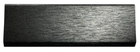 Metallic Dark Grey End Trim for 240cm acoustic slatted wall panels for smooth finish