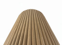 Flexible Walnut veneer panel fitted to a curved surface