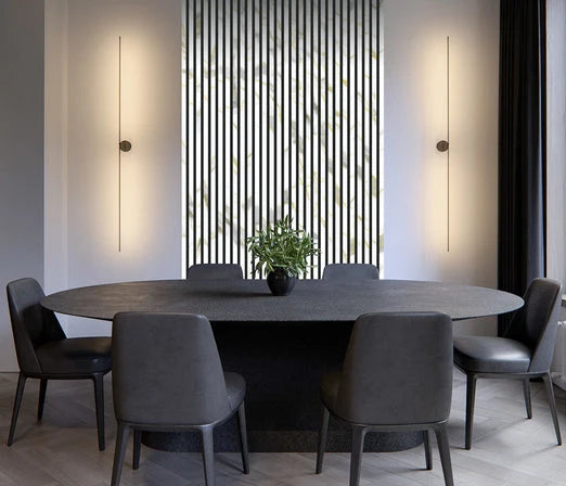 Gold marble slatted wall panel interior design