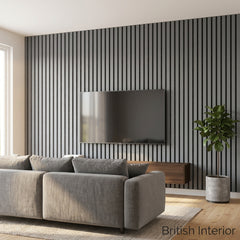 Grey acoustic feature wall panel