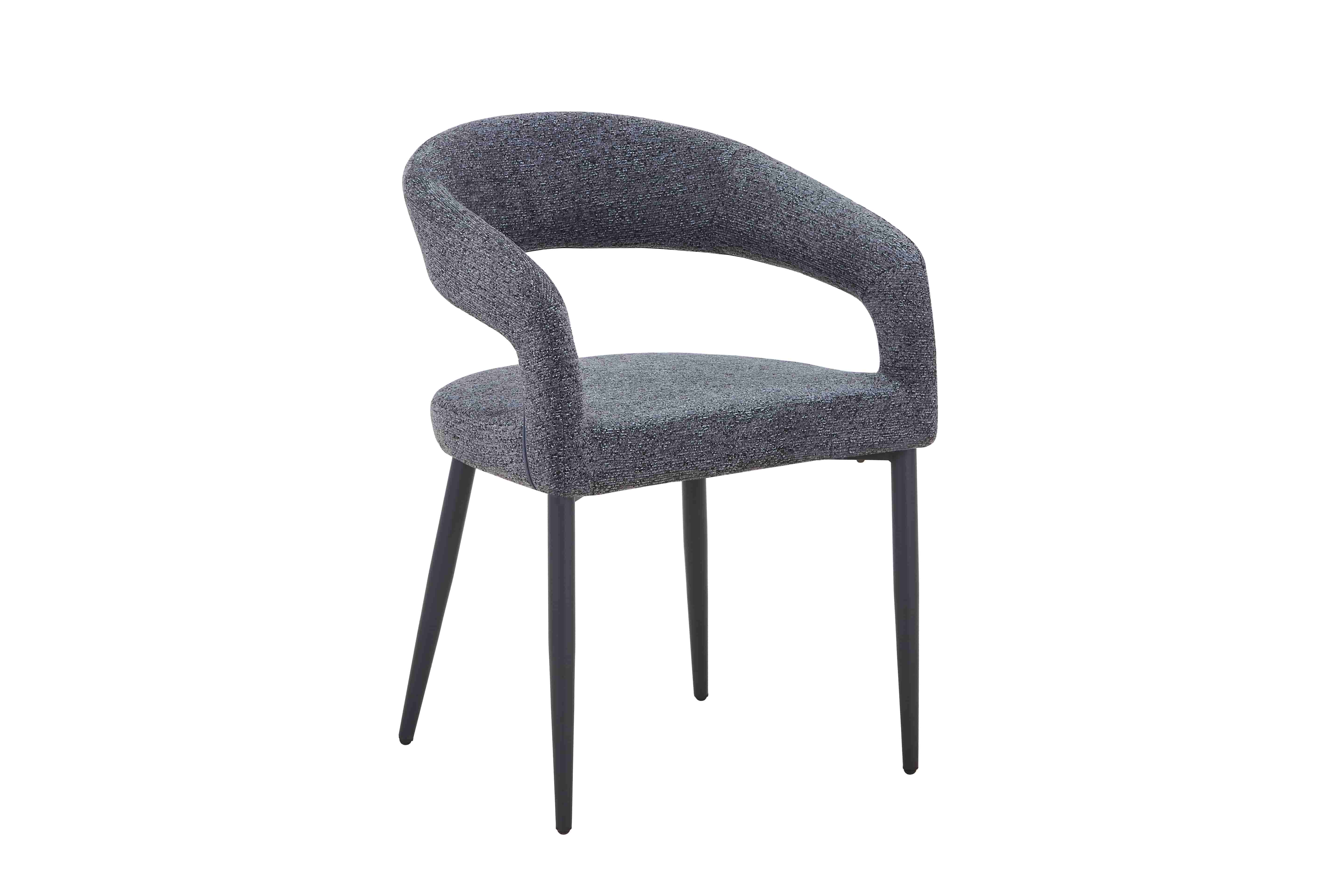 Grey black 4–6 seater dining table and chairs set