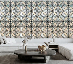 Grey glitter geometric acoustic wall panel for modern interiors