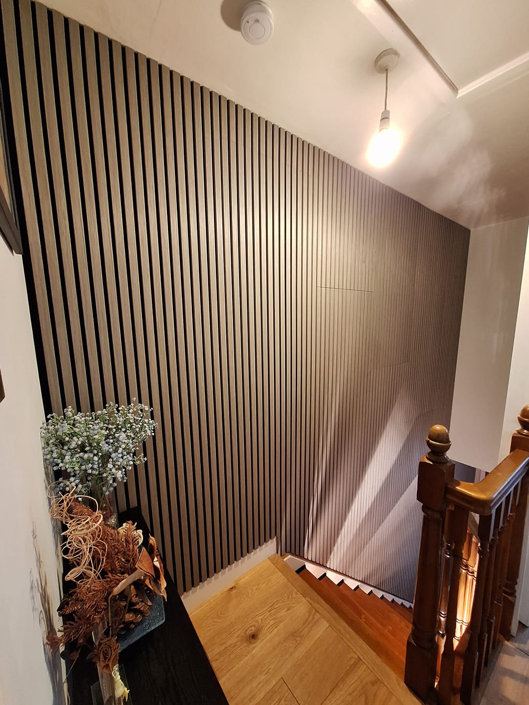 Grey Oak acoustic wall panel with felt backing