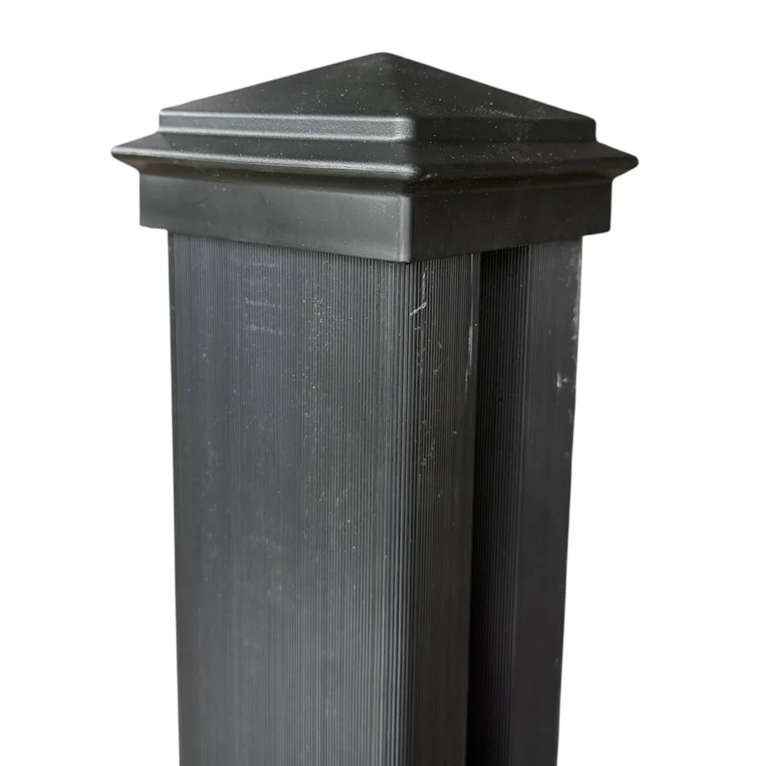 Oak composite fence post for outdoor fencing